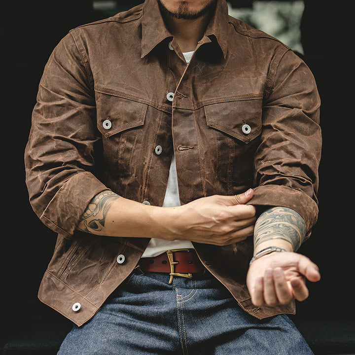 VAAGOON CANVAS OIL WAXED JACKET