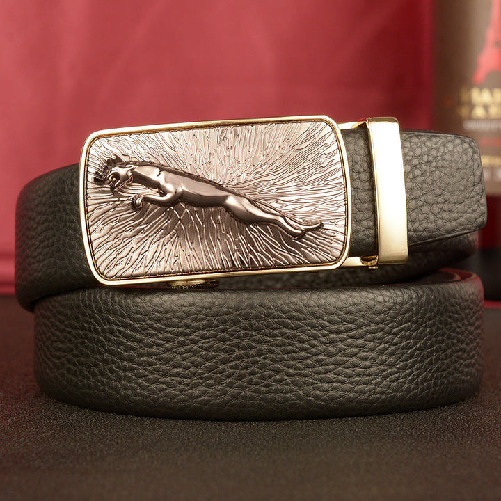 VAAGOON Genuine Leather Automatic Buckle Belt