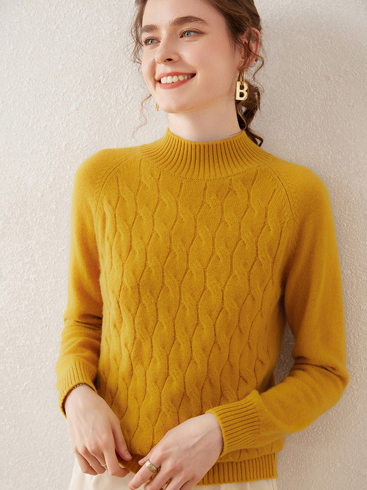 Vaagoon Maple Glow Cashmere Half Turtleneck Sweater
