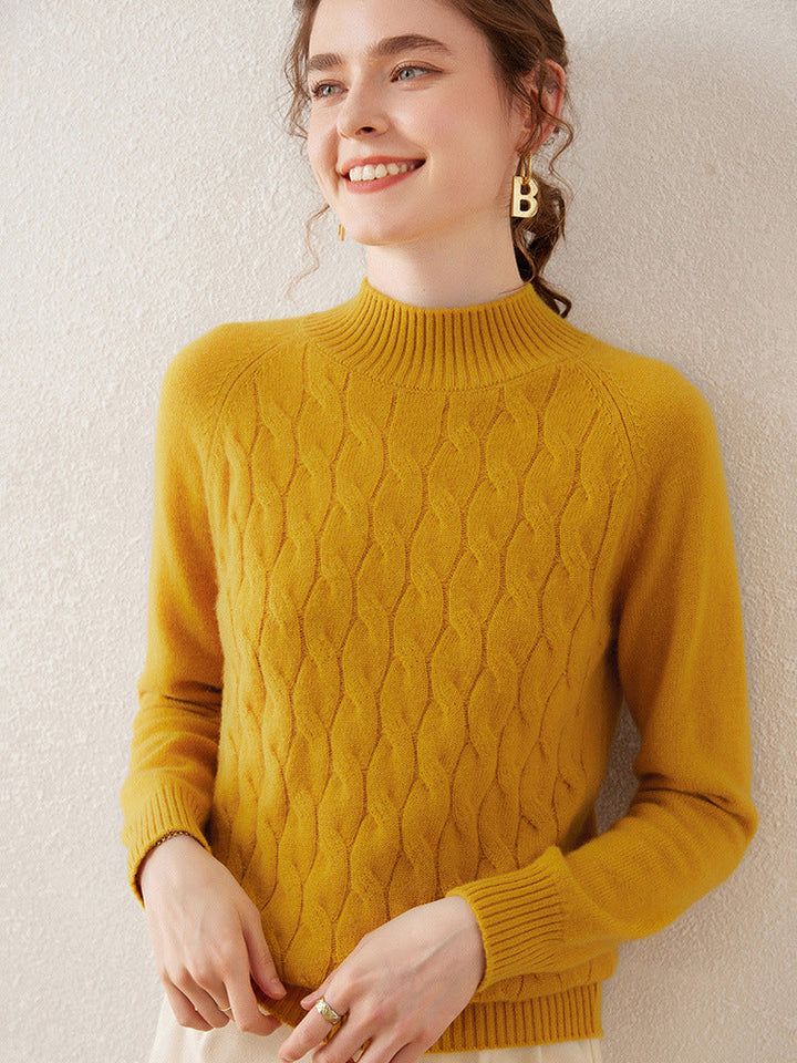 Vaagoon Maple Glow Cashmere Half Turtleneck Sweater