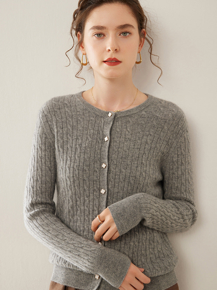 Vaagoon VelvetWeave Cashmere Jacquard Cardigan