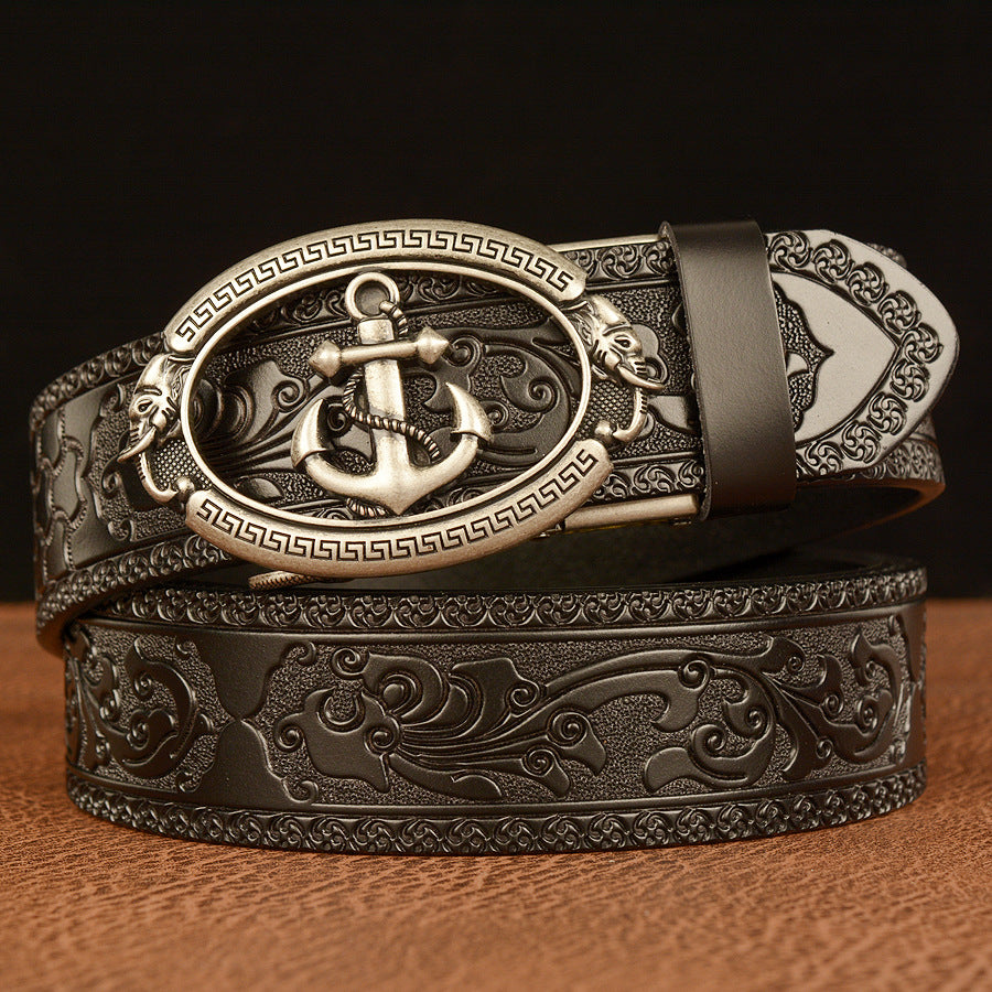 VAAGOON Slim Design Genuine Cowhide Belt – Pin Buckle