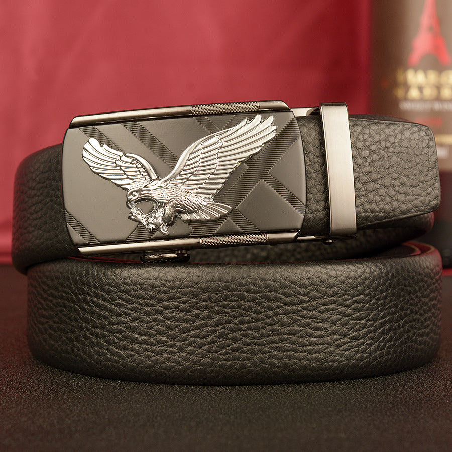 VAAGOON Genuine Leather Automatic Buckle Belt