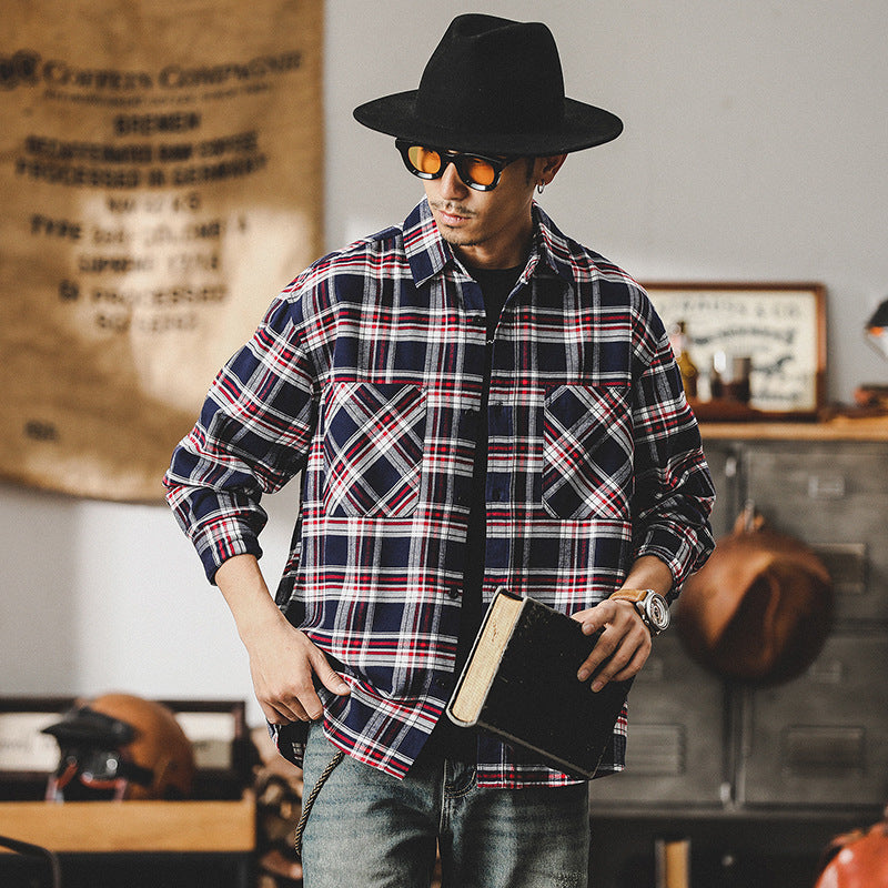 VAAGOON Royal Blue Checkered Spirit Shirt