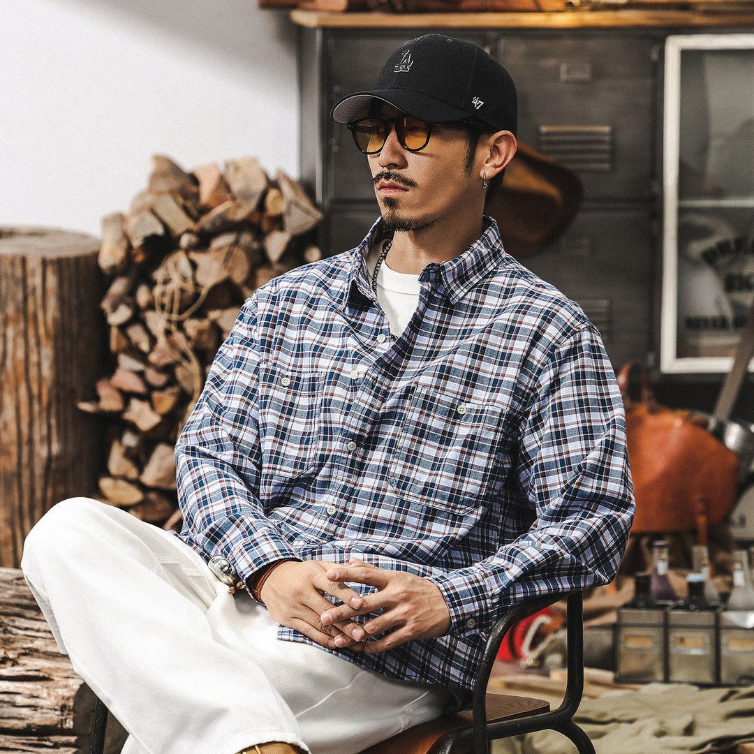 VAAGOON Blue Check Shirt