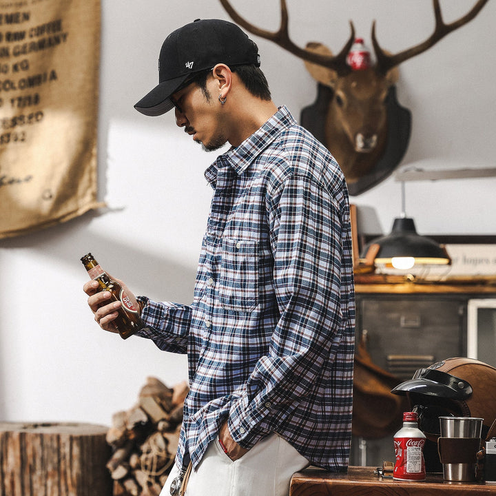 VAAGOON Blue Check Shirt