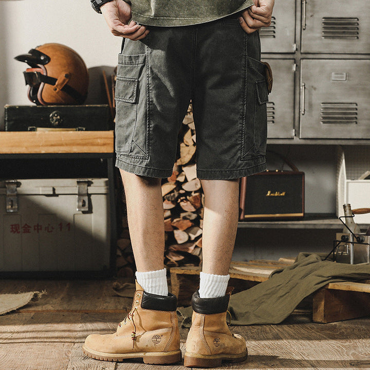 VAAGOON Tactical Zip Khaki Shorts