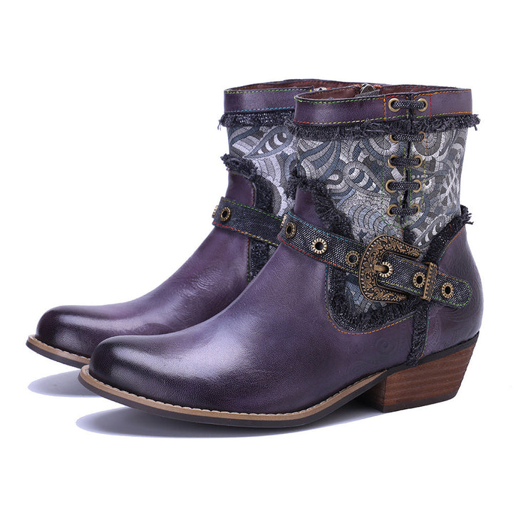Vaagoon Indigo West Patchwork Cowboy Boot