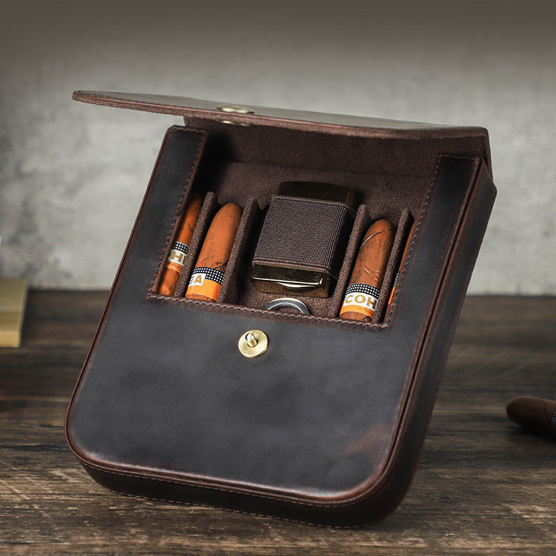 Vaagoon Havana Leather Cigar Case