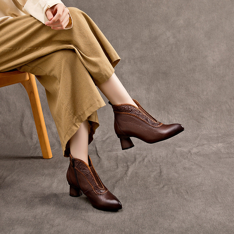 Vaagoon Shanghai Retro Style Genuine Leather Women's Shoes