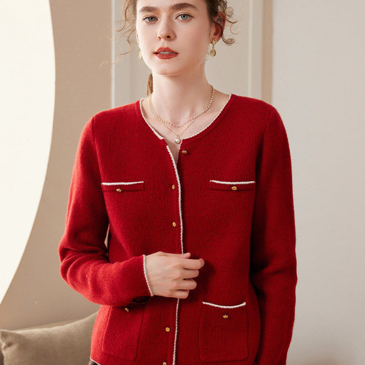 Vaagoon Retro Skull Cashmere Cardigan