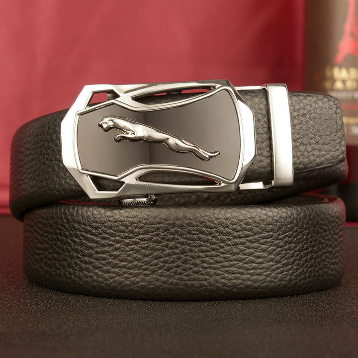 VAAGOON Genuine Leather Automatic Buckle Belt