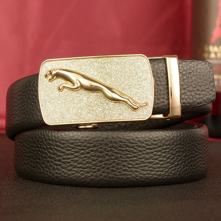 VAAGOON Genuine Leather Automatic Buckle Belt