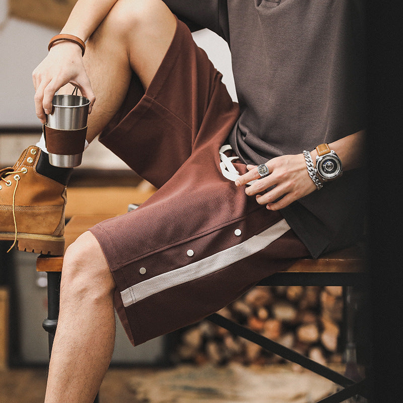 VAAGOON Dual-Tone Snap Shorts