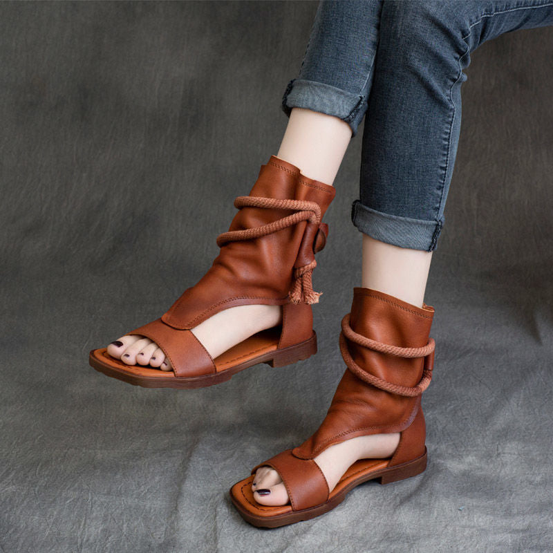 Vaagoon Roma Style Leather Sandal