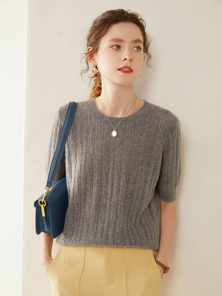 Vaagoon Cashmere Quarter-Sleeve Kazak