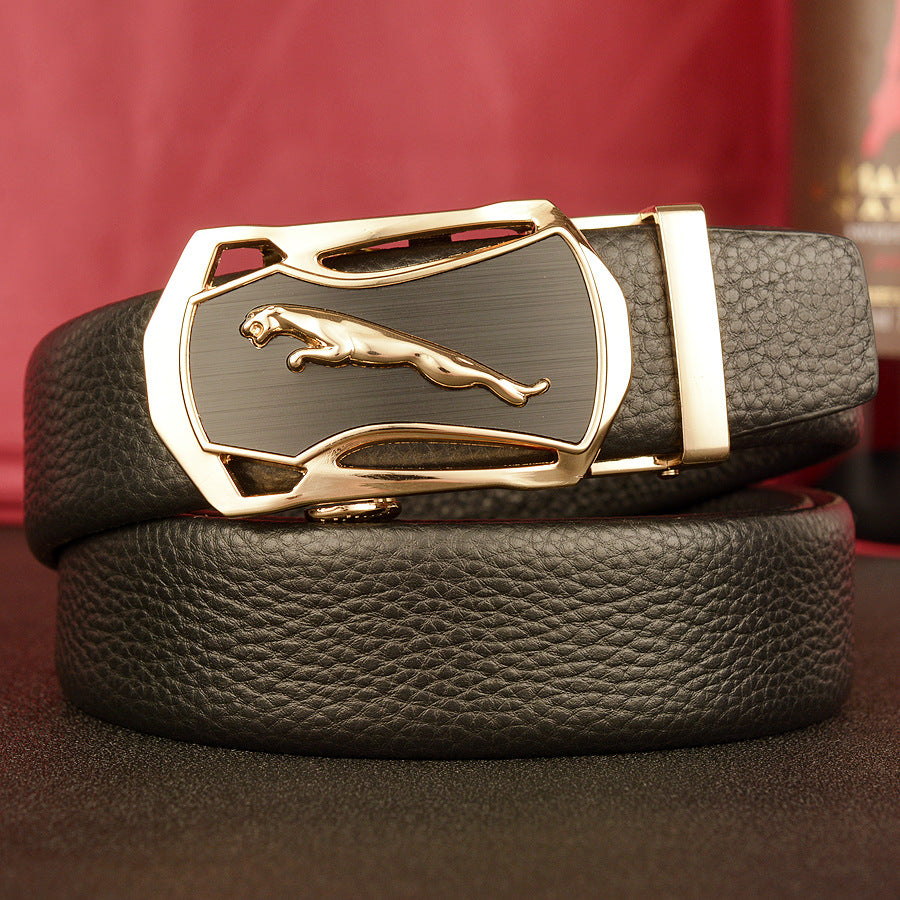 VAAGOON Genuine Leather Automatic Buckle Belt