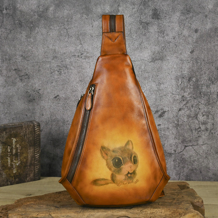 Vaagoon UrbanNomad Genuine Leather Chest Bag