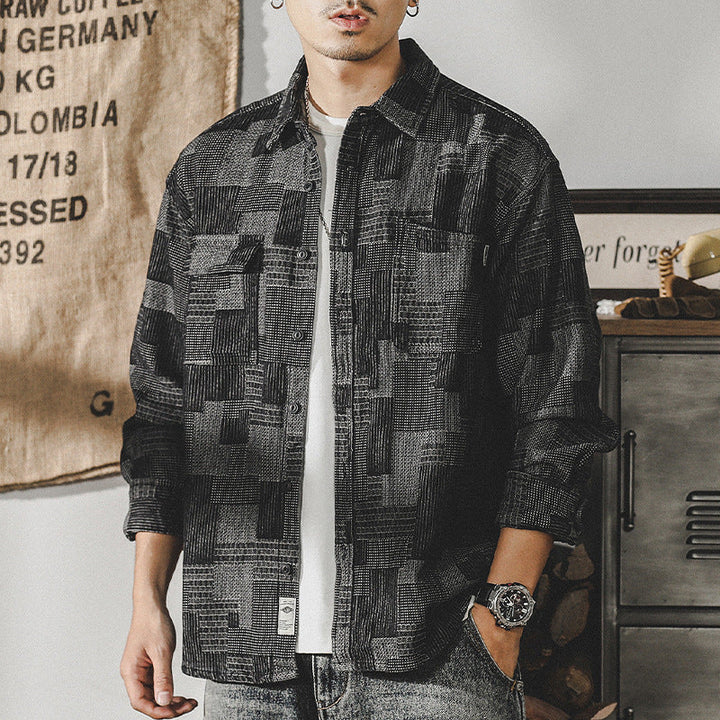 VAAGOON Indigo Grid Shirt