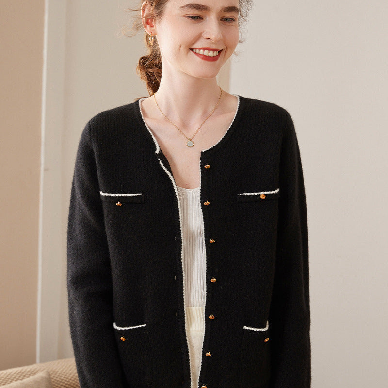 Vaagoon Retro Skull Cashmere Cardigan