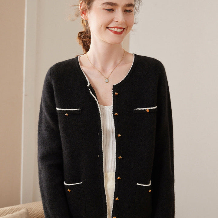 Vaagoon Retro Skull Cashmere Cardigan