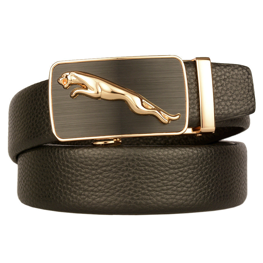 VAAGOON Genuine Leather Automatic Buckle Belt