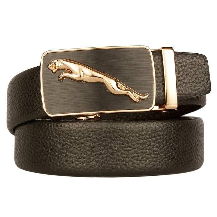 VAAGOON Genuine Leather Automatic Buckle Belt