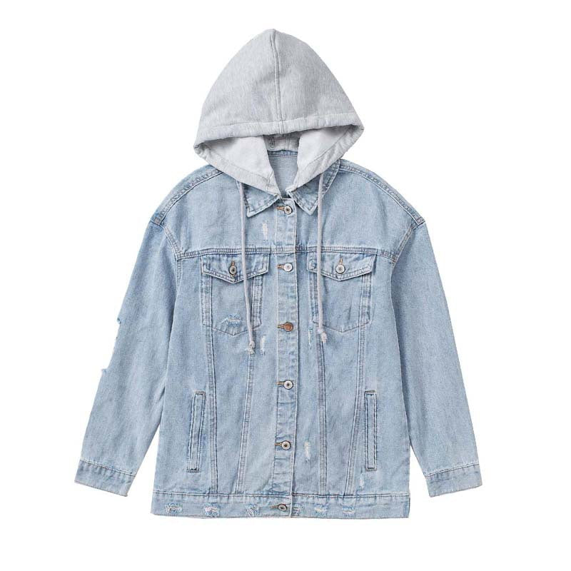 VAAGOON LORA DENIM HOODIE VEST