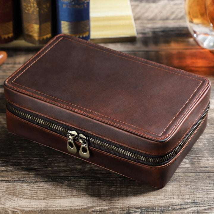 Vaagoon "Cigar Vault Pro" Genuine Leather Cigar Box