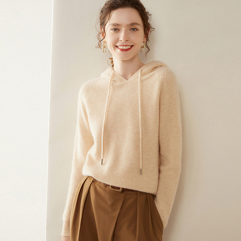 Vaagoon Cashmere Hooded Knit Kazak