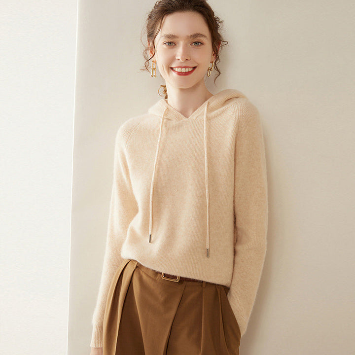 Vaagoon Cashmere Hooded Knit Kazak