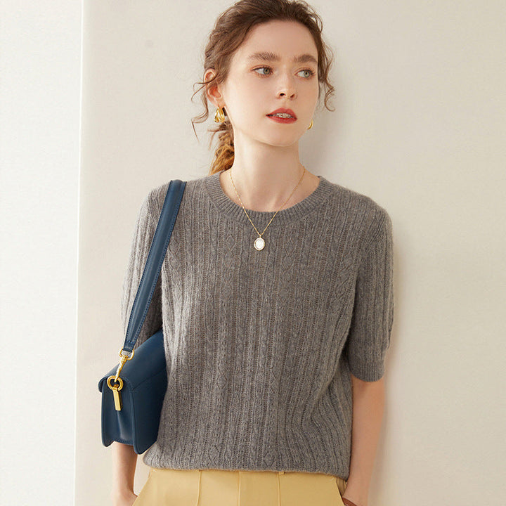 Vaagoon Cashmere Quarter-Sleeve Kazak