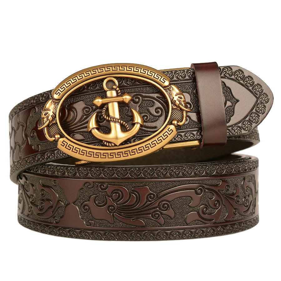 VAAGOON Slim Design Genuine Cowhide Belt – Pin Buckle