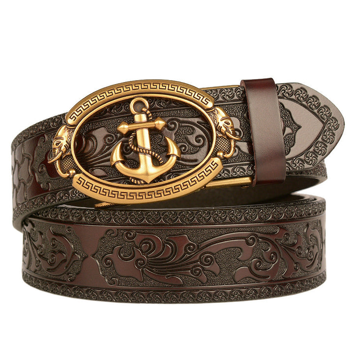 VAAGOON Slim Design Genuine Cowhide Belt – Pin Buckle