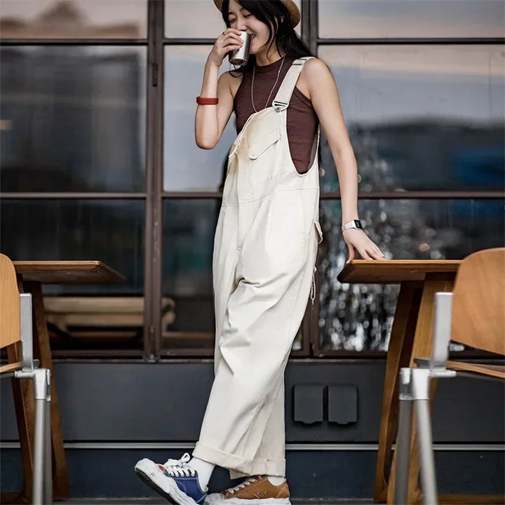 VAAGOON Vintage Casual Loose Jumpsuit