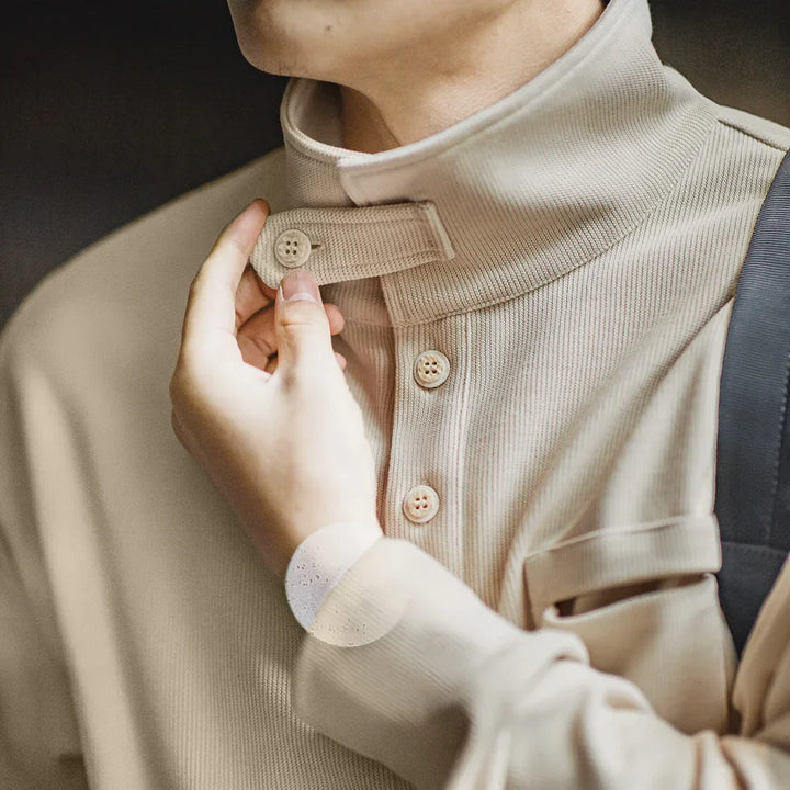 VAAGOON VINTAGE Half-Placket Sweatshirt