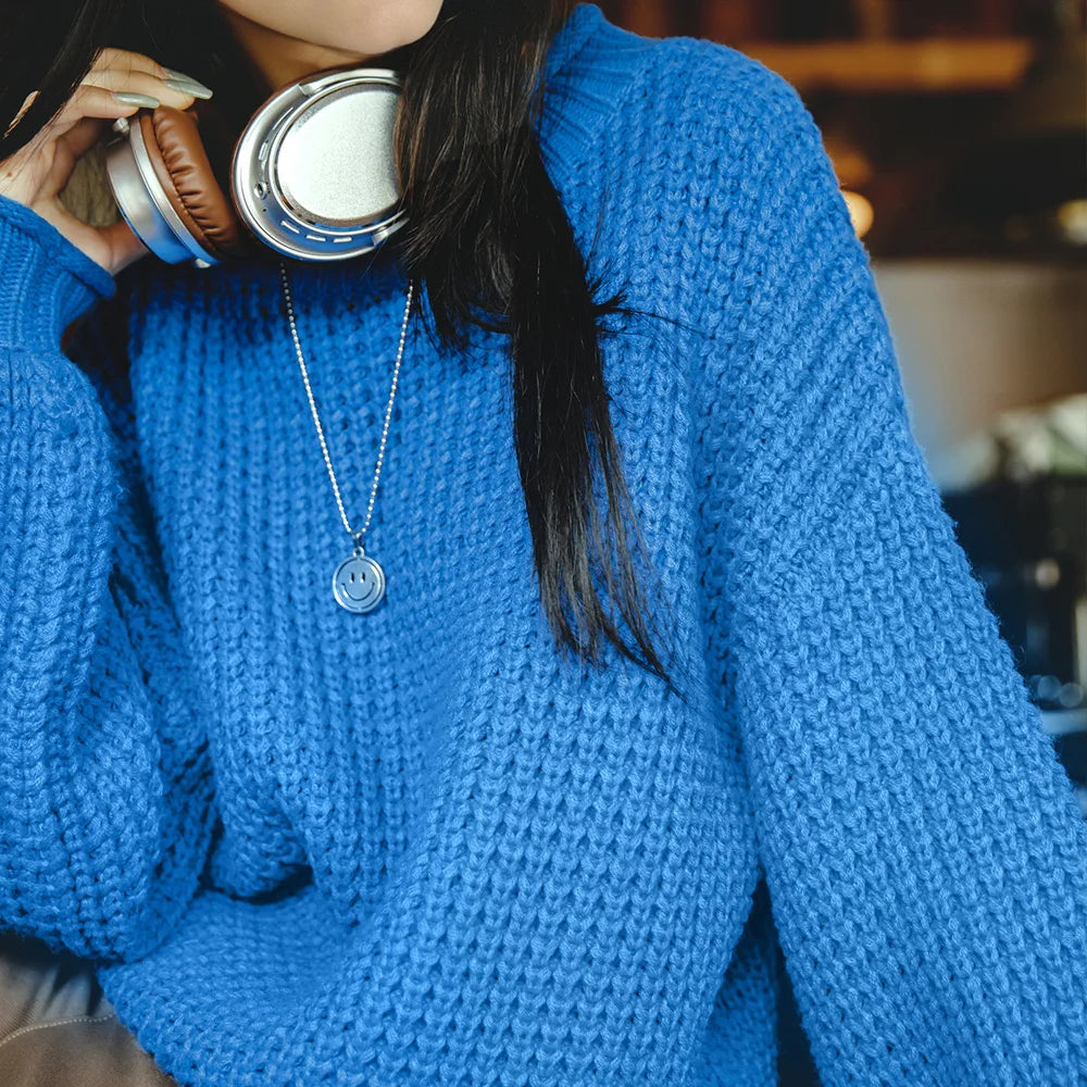 VAAGOON COARSE KNITTED SWEATER