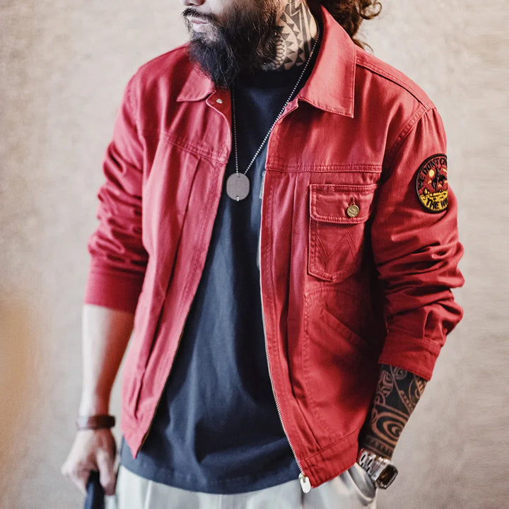 VAAGOON Vintage Letter Embroidered 12MJZ Jacket