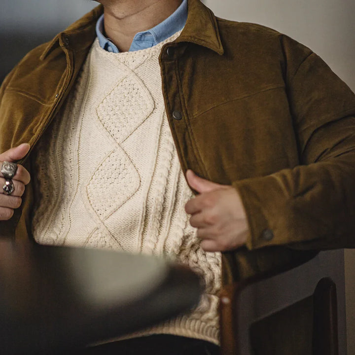 VAAGOON Retro Aran Sweater