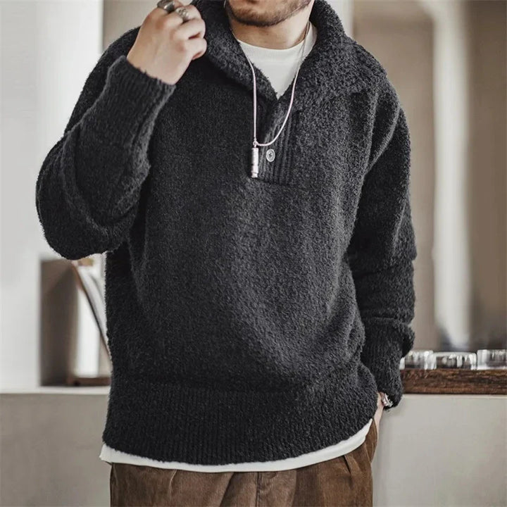 VAAGOON LOOP YARN POLO SWEAT