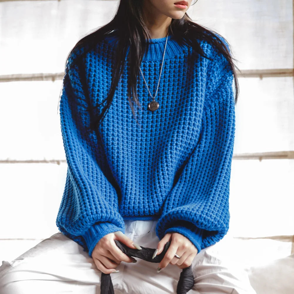 VAAGOON COARSE KNITTED SWEATER