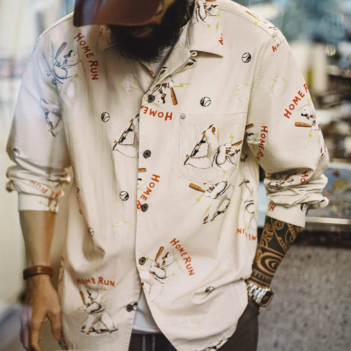 Vaagoon American Style Relaxed Fit Long Sleeve Shirt