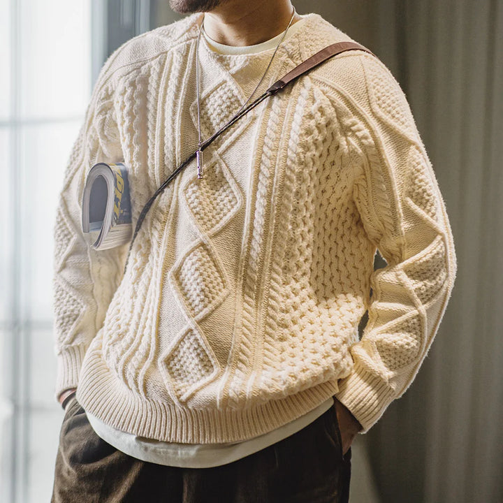 VAAGOON Retro Aran Sweater