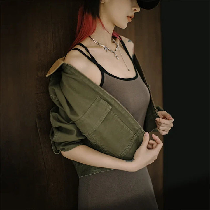 VAAGOON Casual Slim Fit Cross Strap Sleeveless Dress