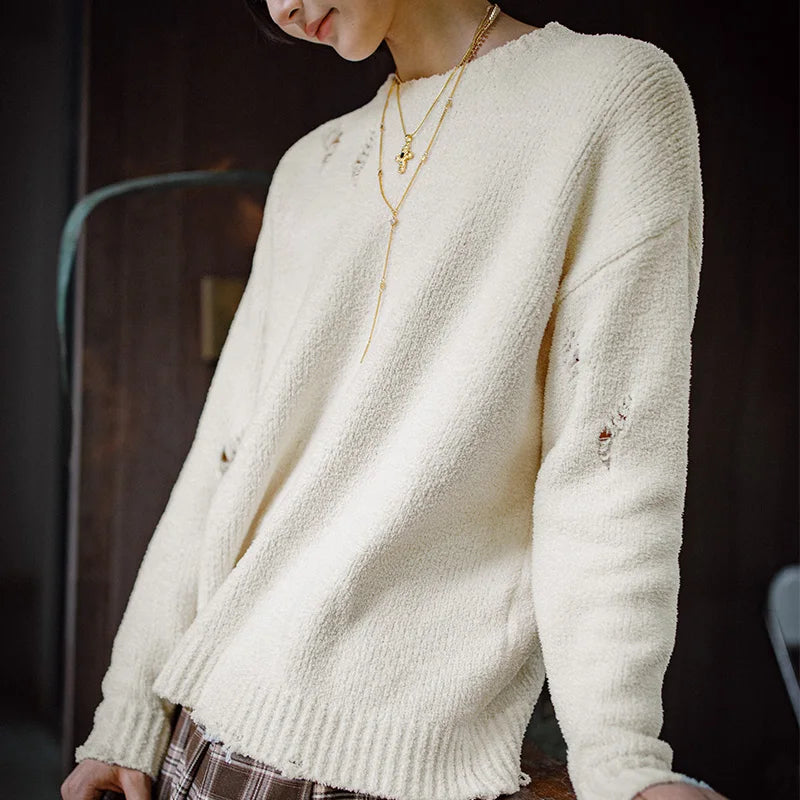VAAGOON Distressed Design Sweater