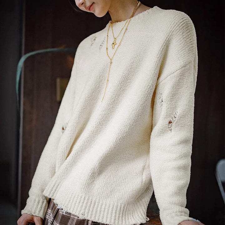 VAAGOON Distressed Design Sweater