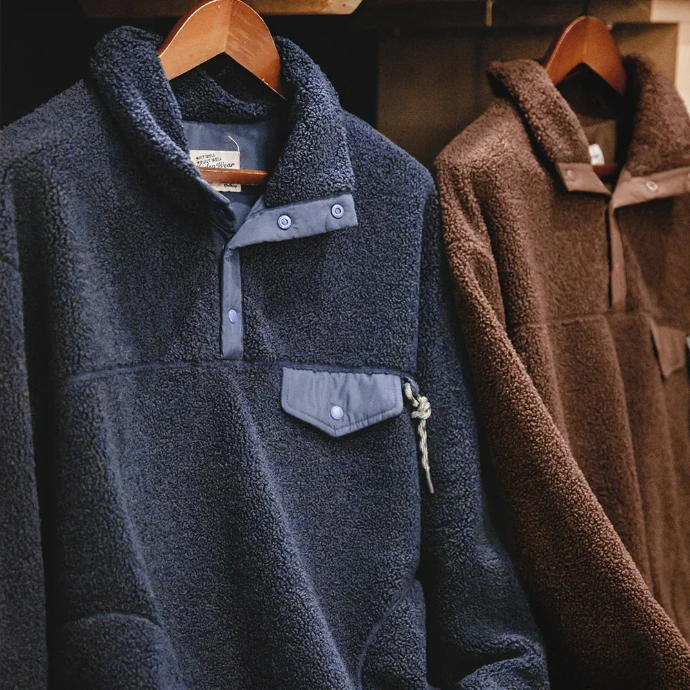 VAAGOON Casual Urban Outdoor Snap-T Sweatshirt