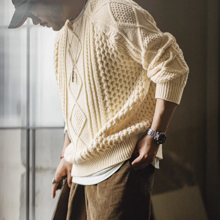 VAAGOON Retro Aran Sweater