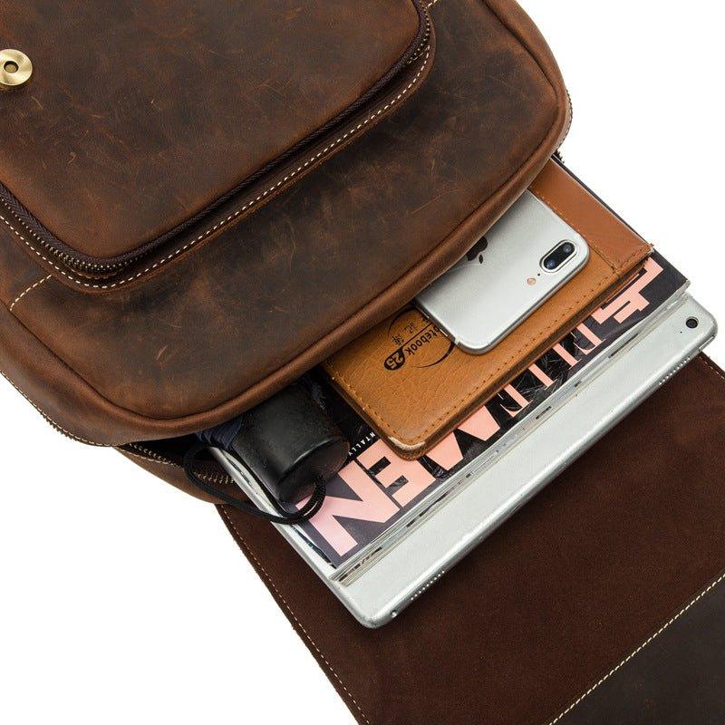 VAAGOON UNISEX LEATHER BACKPACK VGN6757