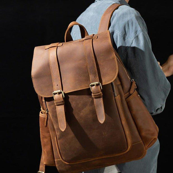 VAAGOON UNISEX LEATHER BACKPACK VGN6757